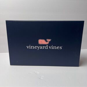 Vineyard Vines clothing magnetic gift box blue with tissue paper